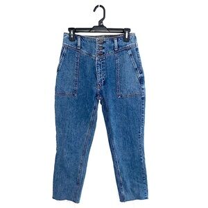 NWT Abercrombie & Fitch 3 Button Ultra High Rise Mom Denim Jeans Size 26 Short